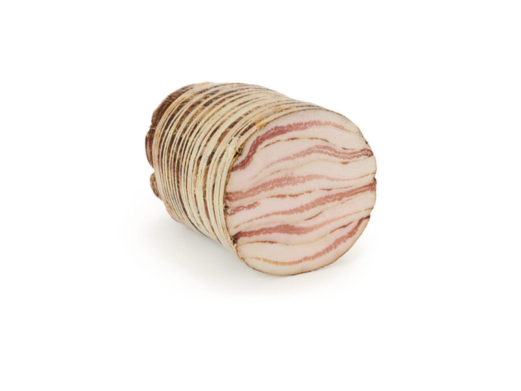 Lardo arrotolato manica Fratelli Billo tagliato