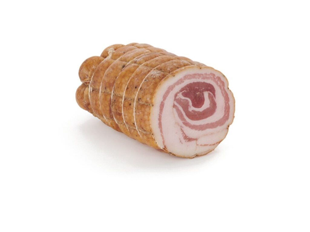 Pancetta arrotolata casalina Fratelli Billo tagliata